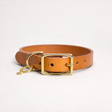 Natural - Classic Leather Dog Collar