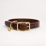 Walnut - Classic Leather Dog Collar