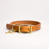 Natural - Classic Leather Dog Collar