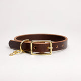 Walnut - Classic Leather Dog Collar