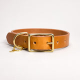 Natural - Classic Leather Dog Collar