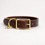 Walnut - Classic Leather Dog Collar