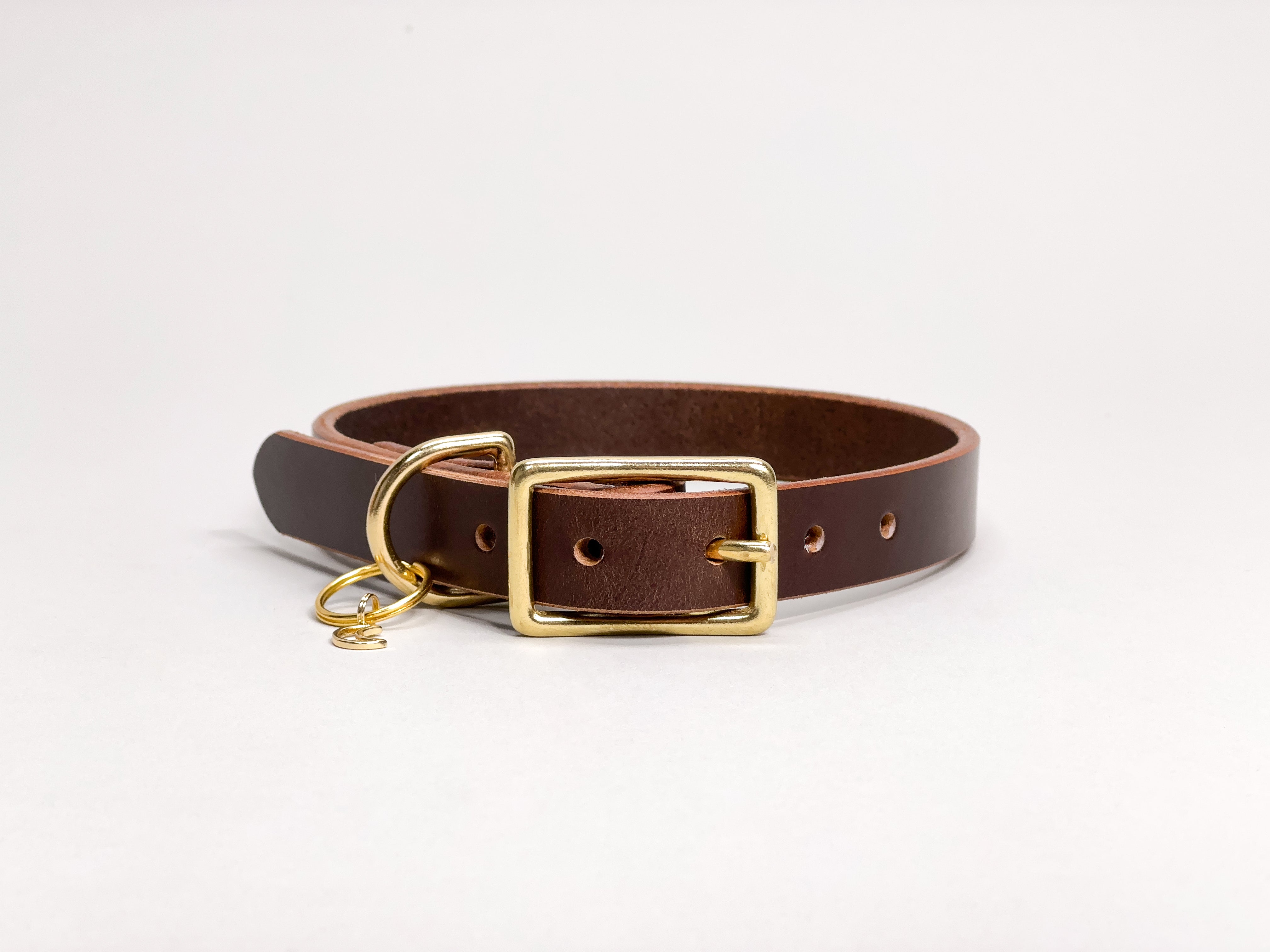 Vintage Mahogany Real Mink & Leather Design Belt